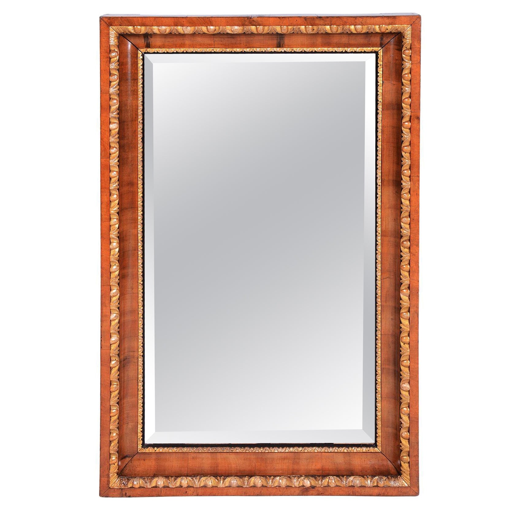 Restored Empire Wall Mirror, Walnut, Revived Polish, Austria, 1870s en vente