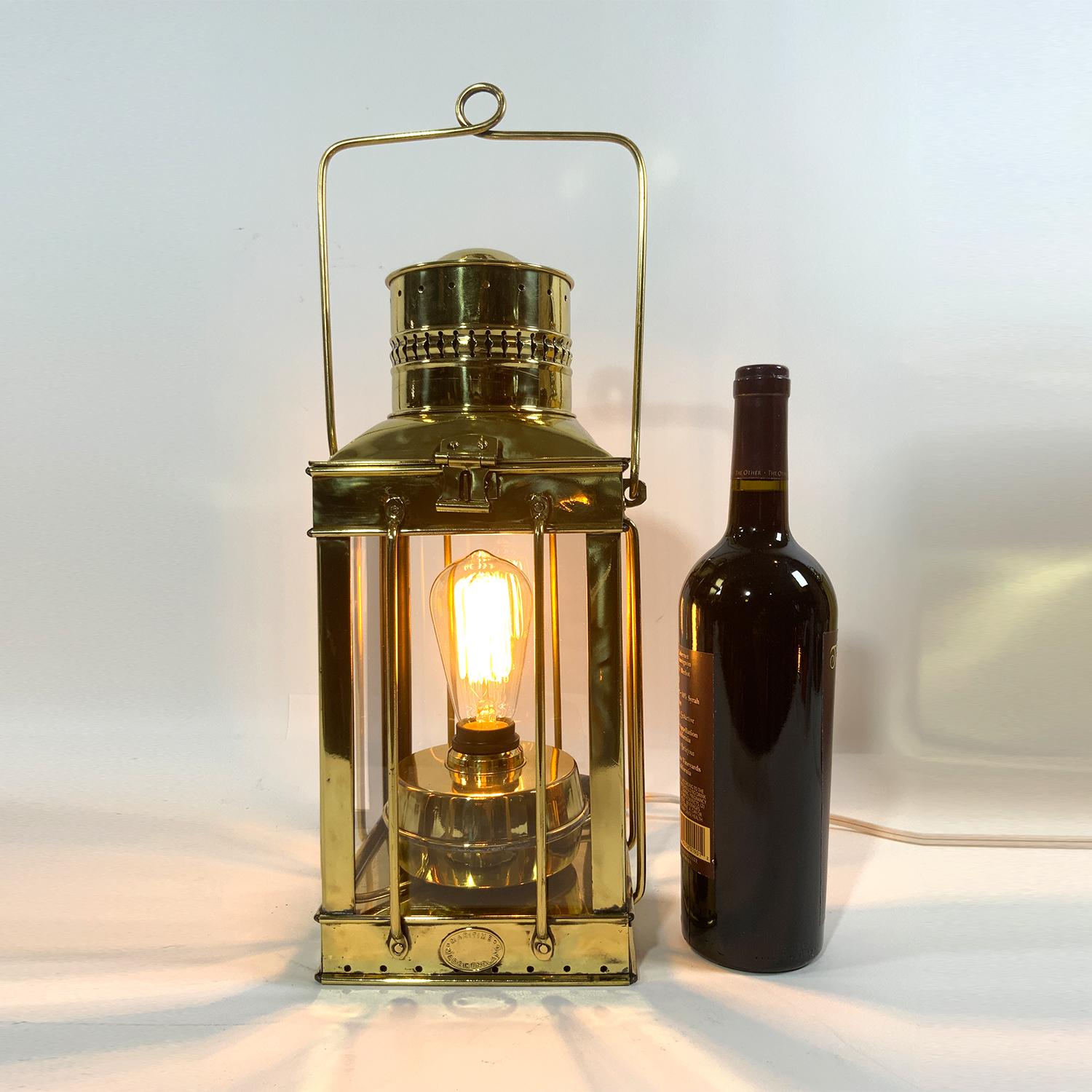 Restored English Ships Lantern, C1920 In Good Condition For Sale In Norwell, MA