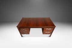 Restored Expansive Desk in Jacaranda, Jean Gillon, Italma Wood Art, Brazil, 1960