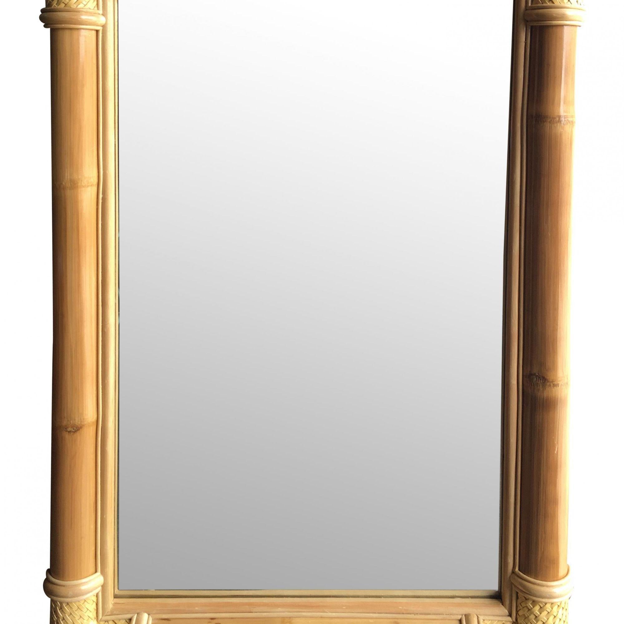 extra large rattan mirror