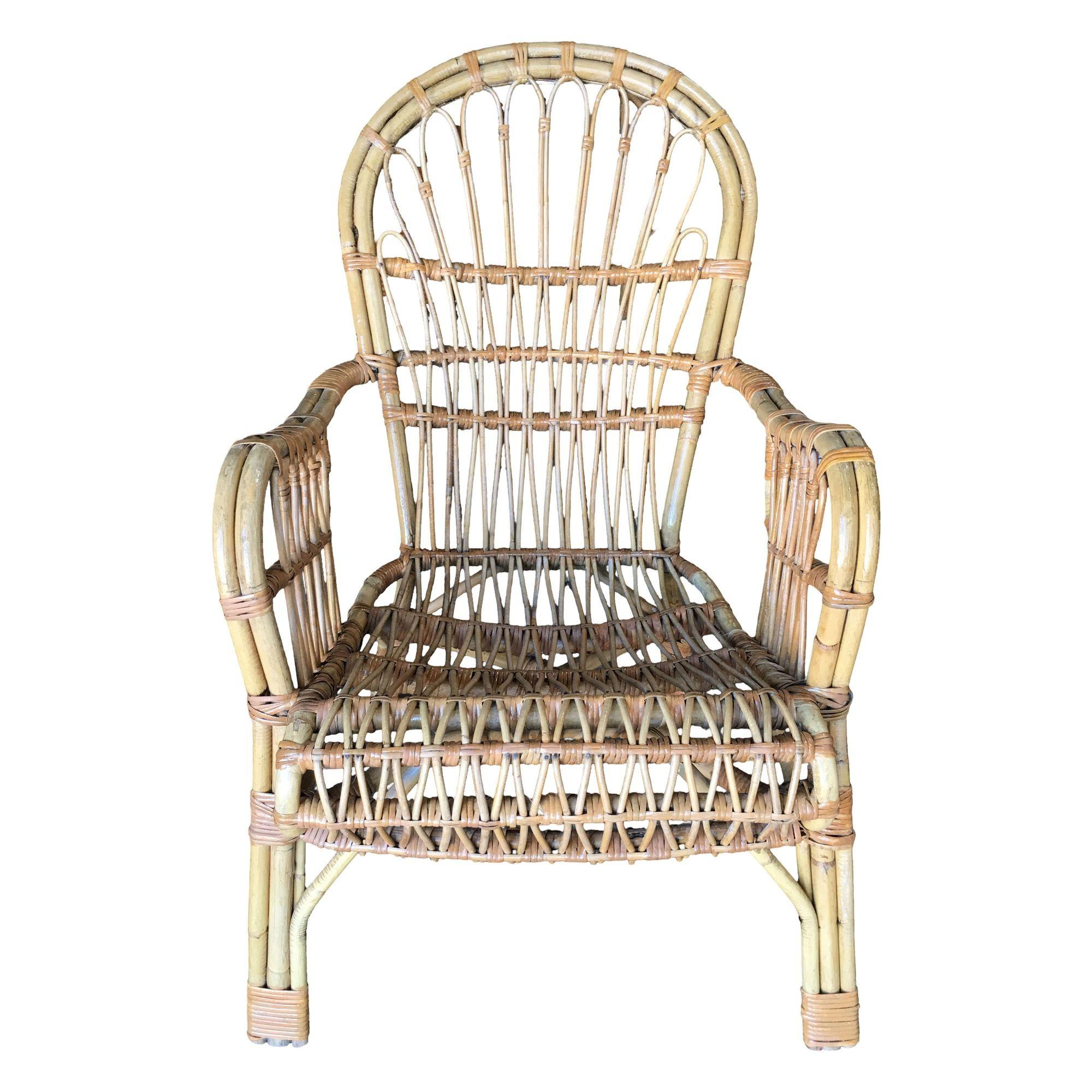Franco Albini style stick rattan lounge chair featuring unique organic Modernist style.
1960, Italy
We only purchase and sell only the best and finest rattan furniture made by the best and most well-known American designers and manufacturers