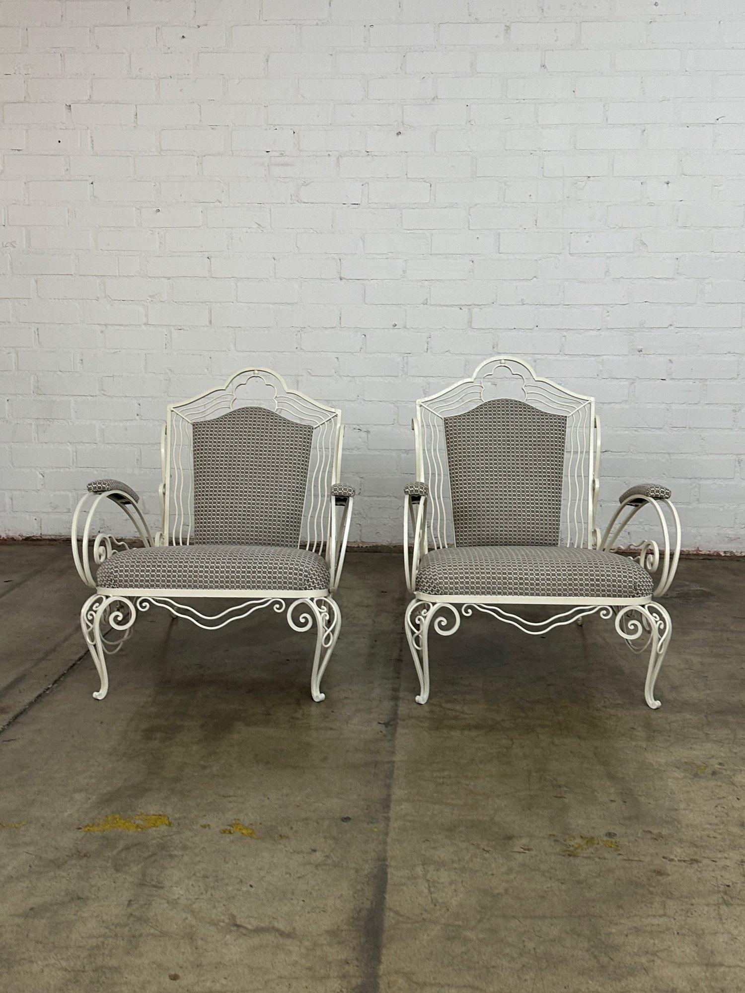 Restored French Iron chairs - Pair For Sale 9