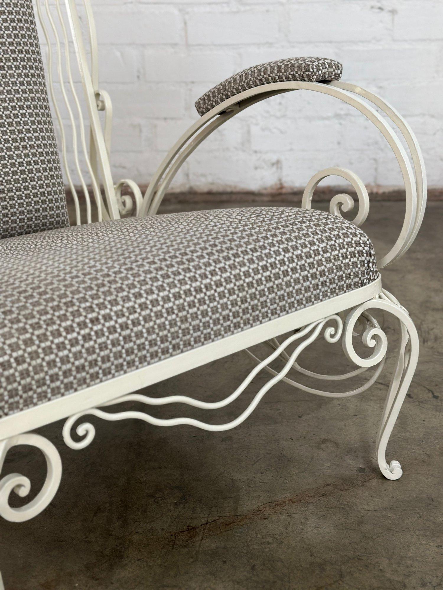 Restored French Iron chairs - Pair For Sale 10