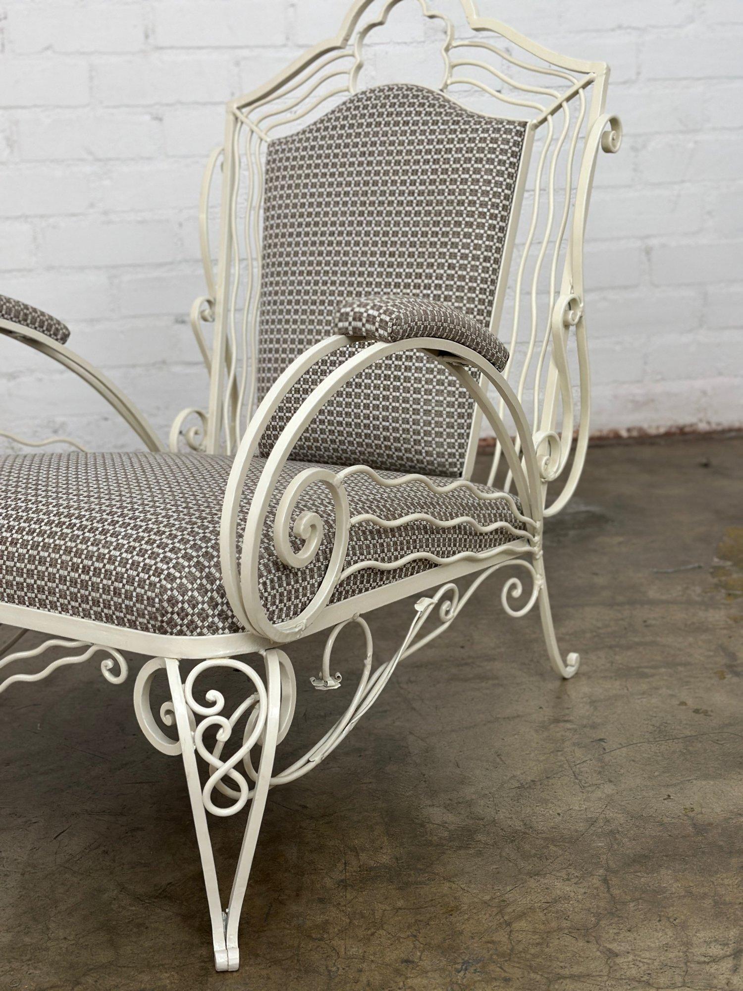 Restored French Iron chairs - Pair For Sale 12