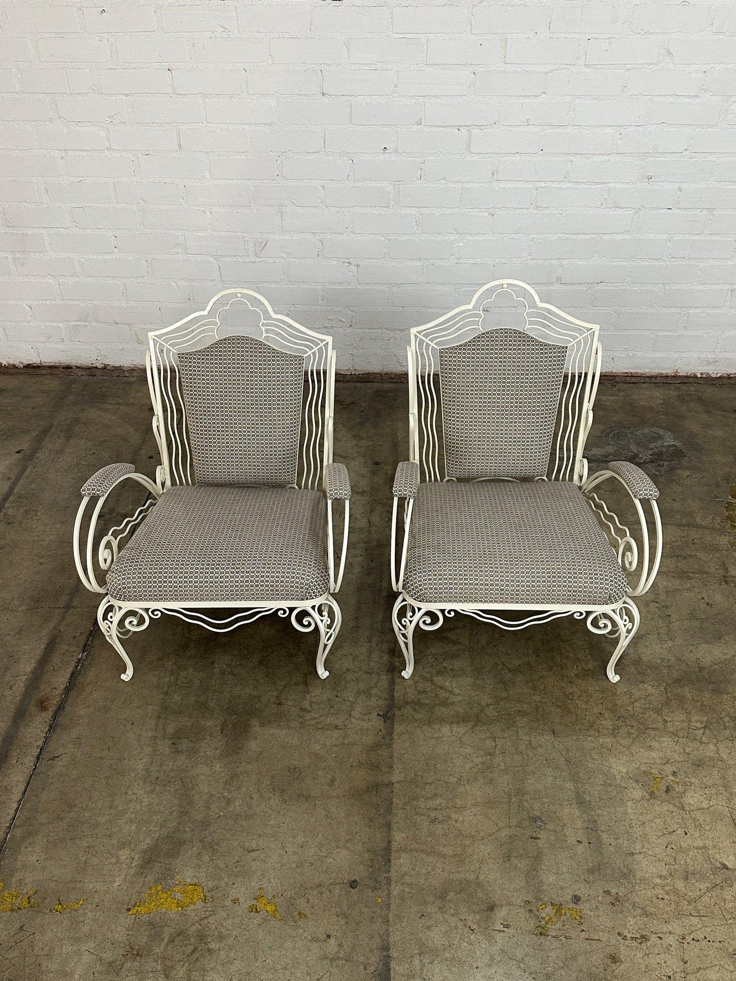 Restored French Iron chairs - Pair For Sale 13
