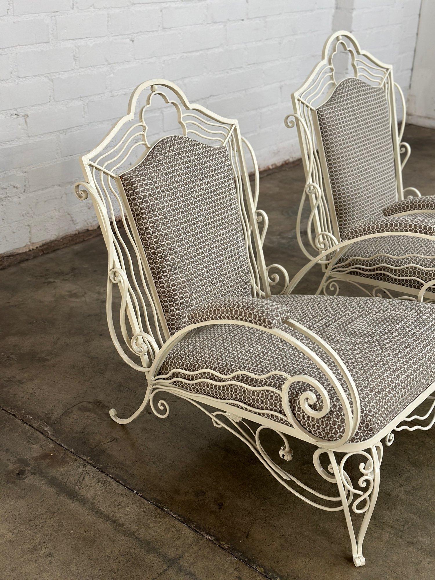 Restored French Iron chairs - Pair For Sale 14