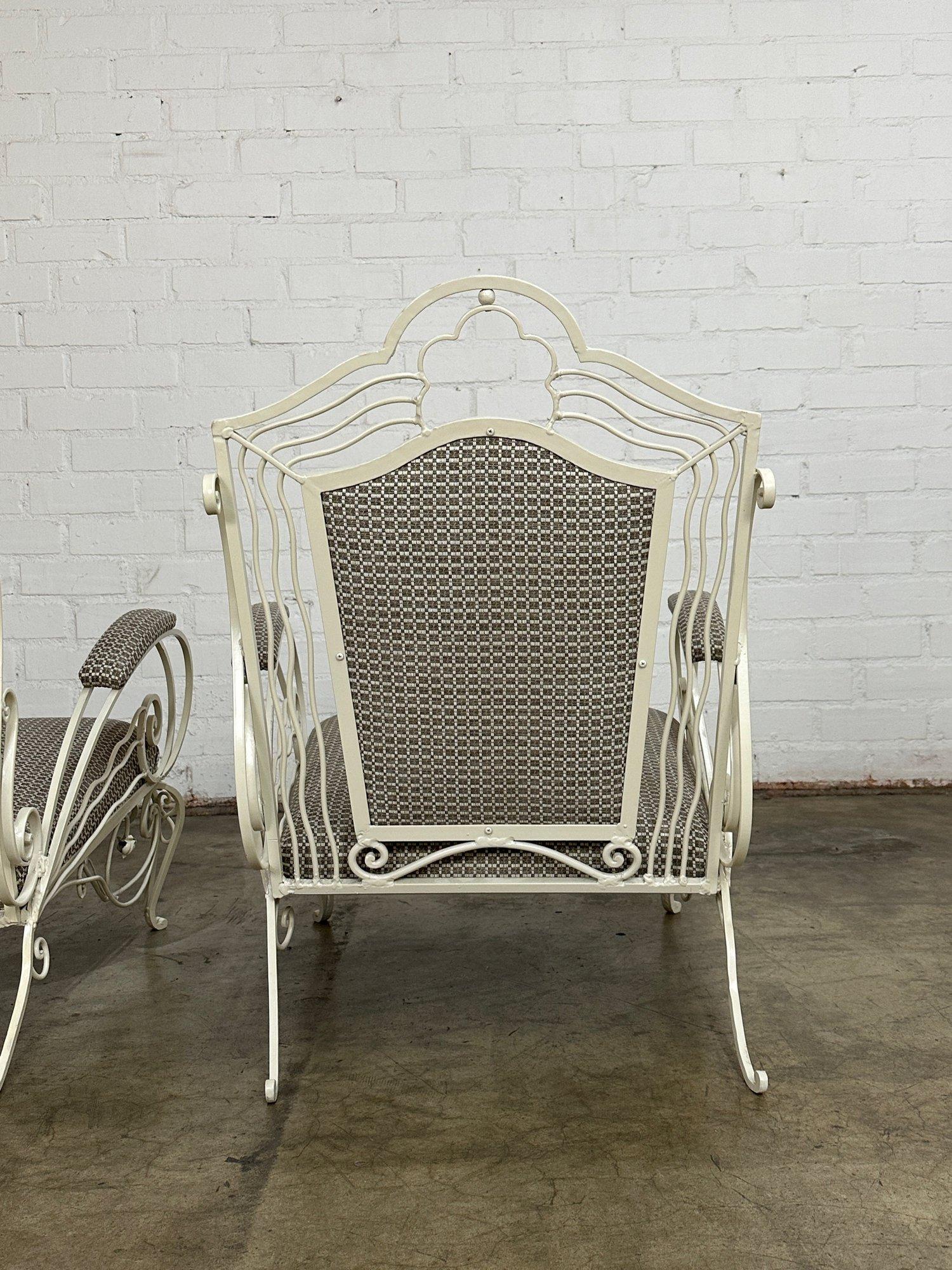 Restored French Iron chairs - Pair For Sale 1