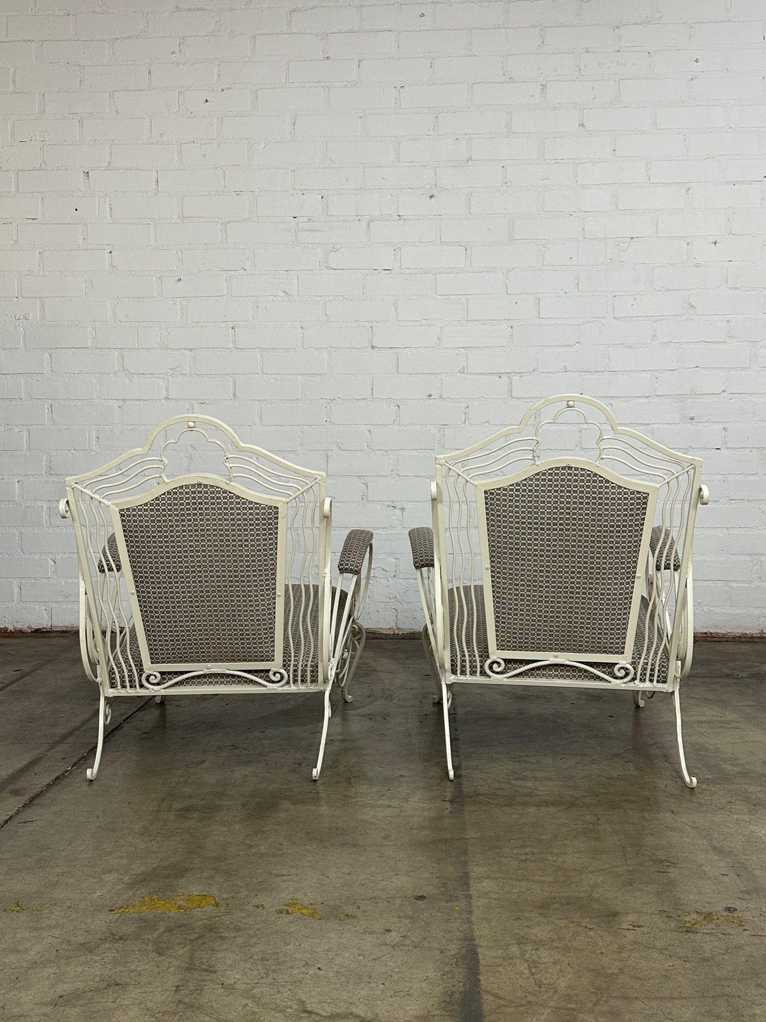 Restored French Iron chairs - Pair For Sale 2