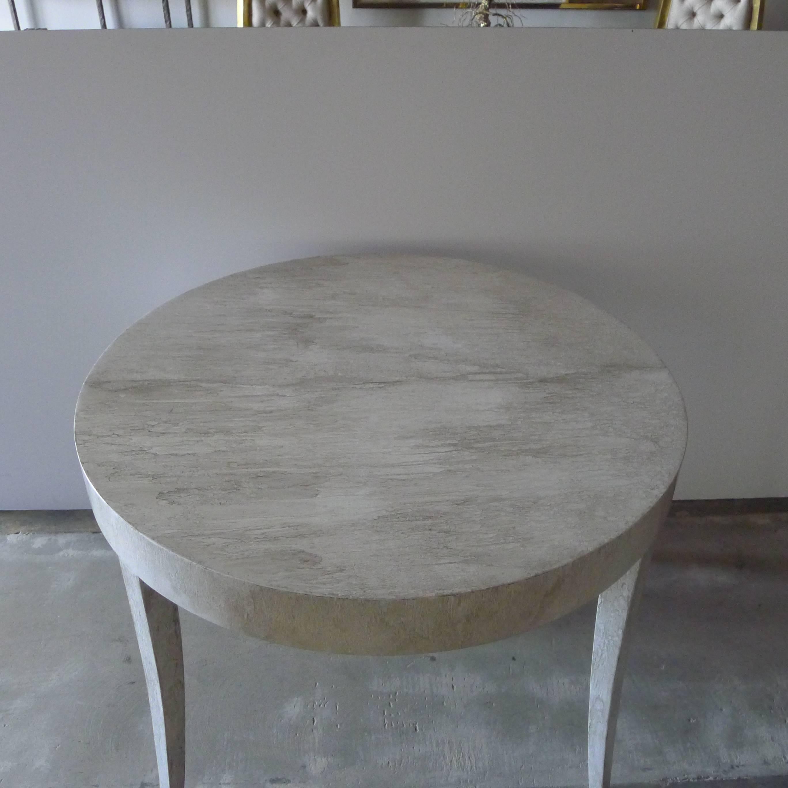 Modern Restored Game or Dining Table in Drip-Glaze Finish For Sale