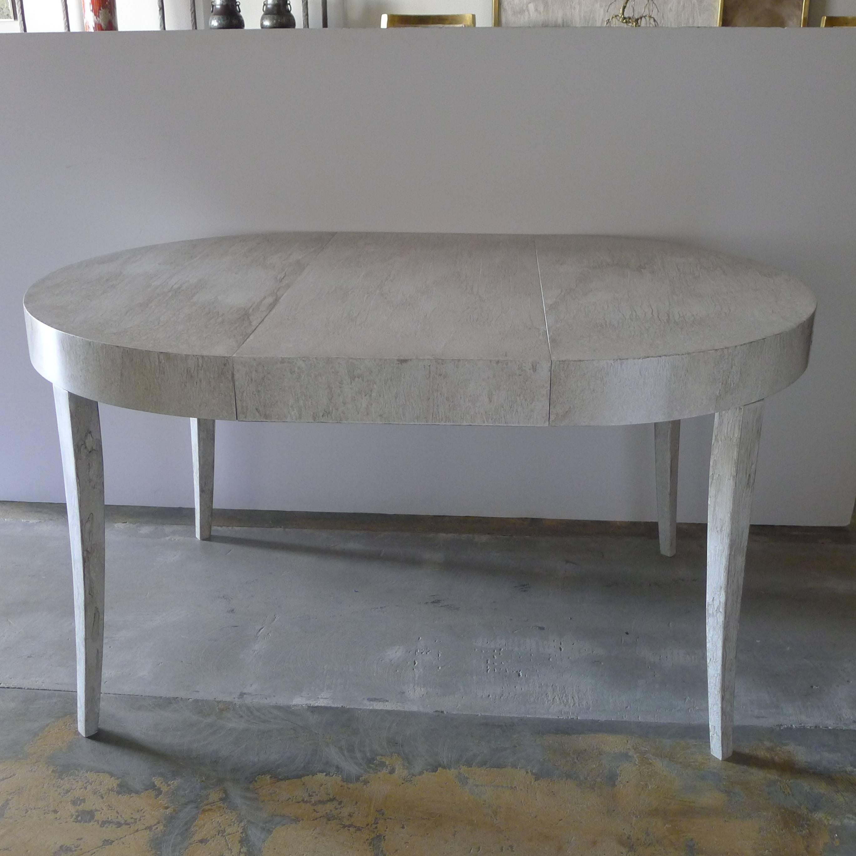 Restored Game or Dining Table in Drip-Glaze Finish In Excellent Condition For Sale In Los Angeles, CA