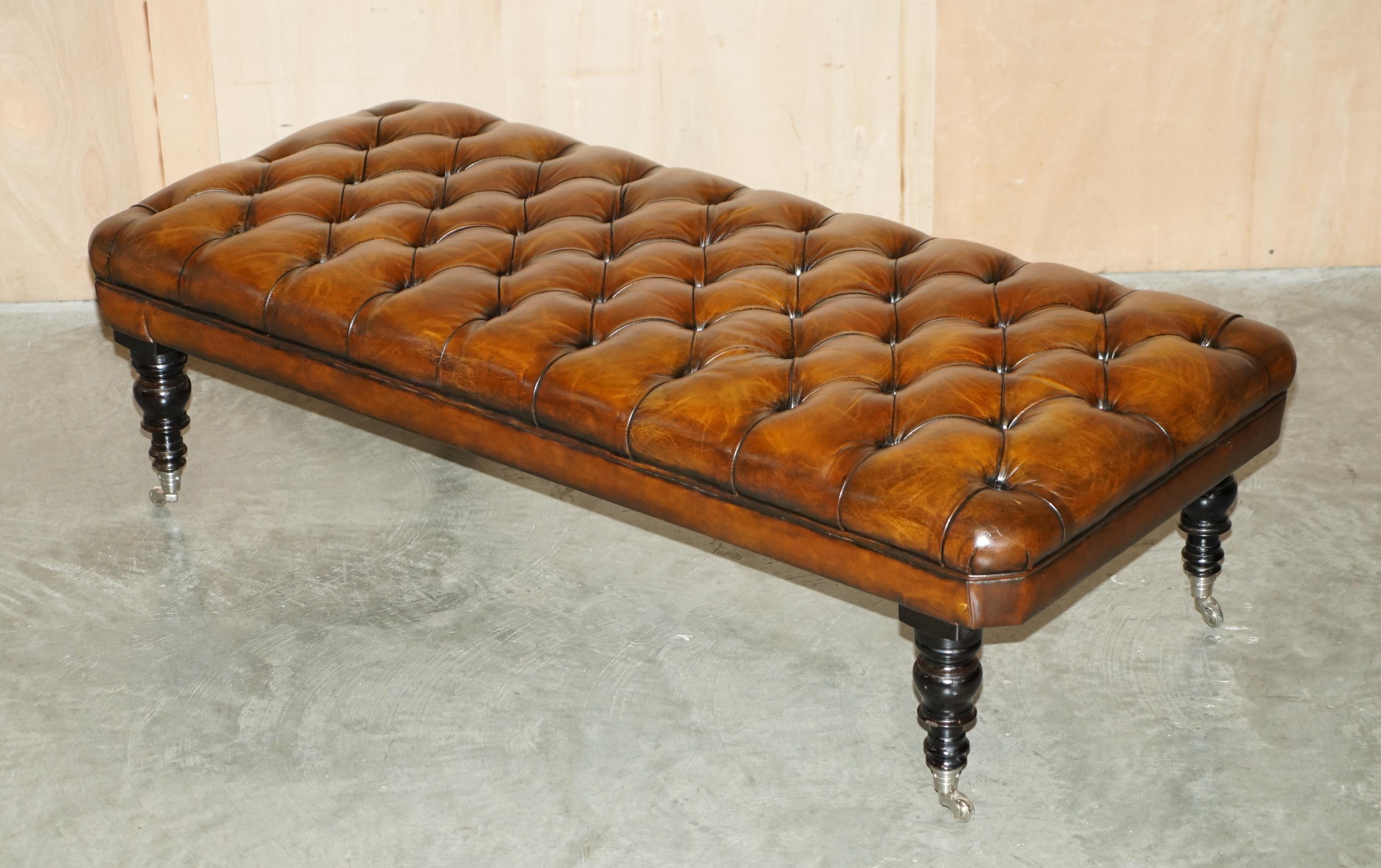 Royal House Antiques

Royal House Antiques is delighted to offer for sale a fully restored very large hand dyed brown leather Chesterfield buttoned George Smith hearth footstool

Please note the delivery fee listed is just a guide, it covers within