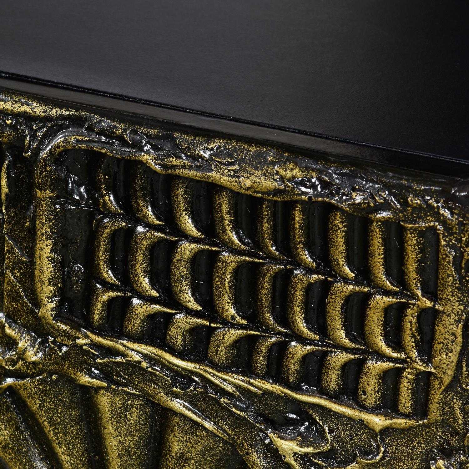 Restaurierte brutalistische Anrichte aus Gold von Adrian Pearsall für Craft Associates im Angebot 3