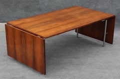 Restored Hans J. Wegner for Andreas Tuck AT-319 Drop-Leaf Rosewood Dining Table