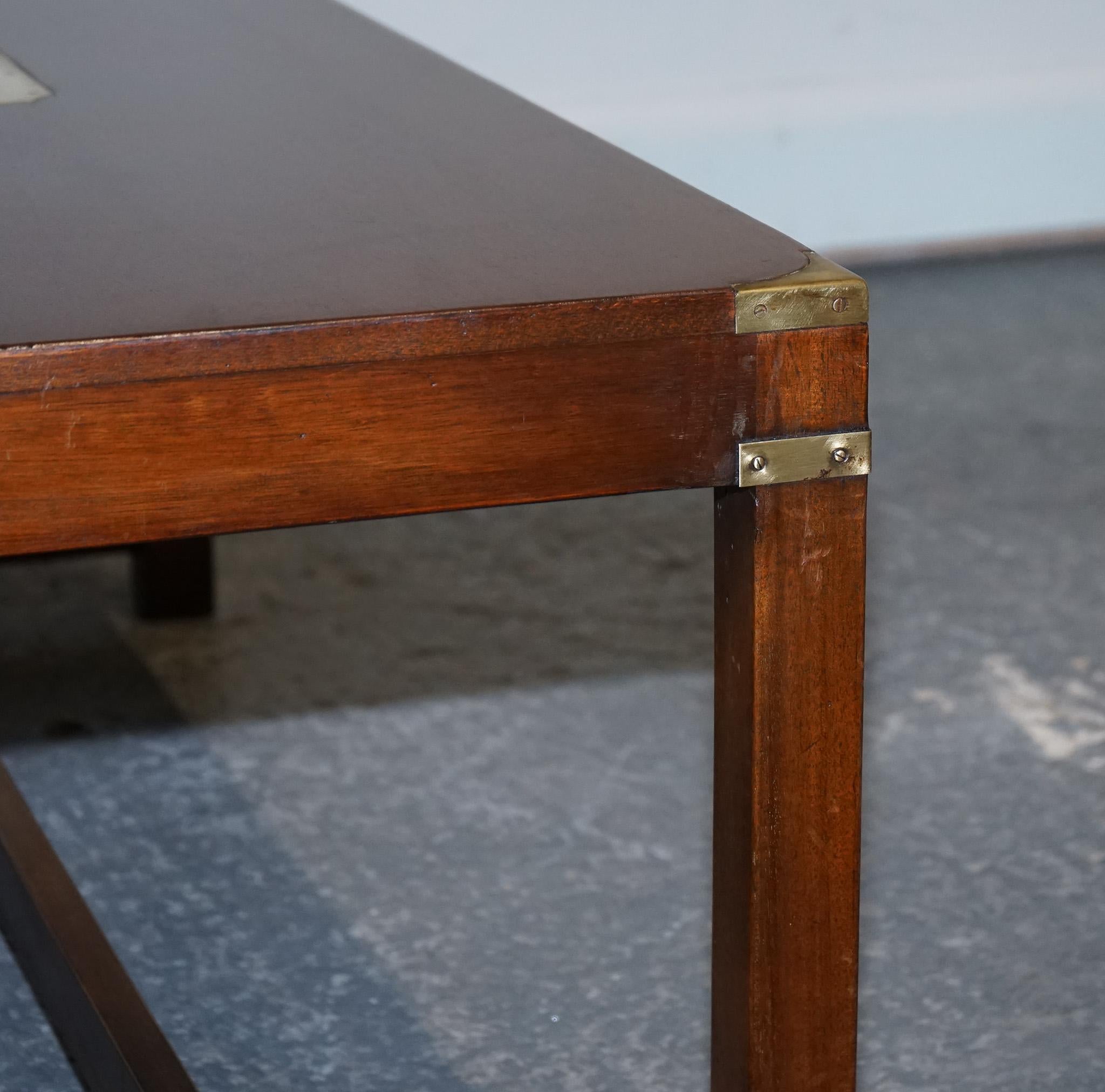 RESTORED HARRODS REH KENNEDY MILiTARY CAMPAIGN COFFEE TABLE For Sale 3