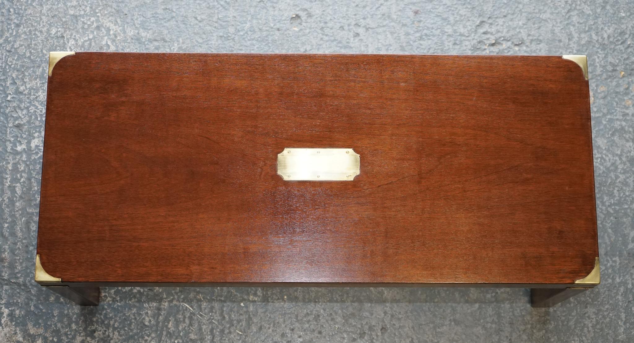 RESTORED HARRODS REH KENNEDY MILiTARY CAMPAIGN COFFEE TABLE For Sale 8