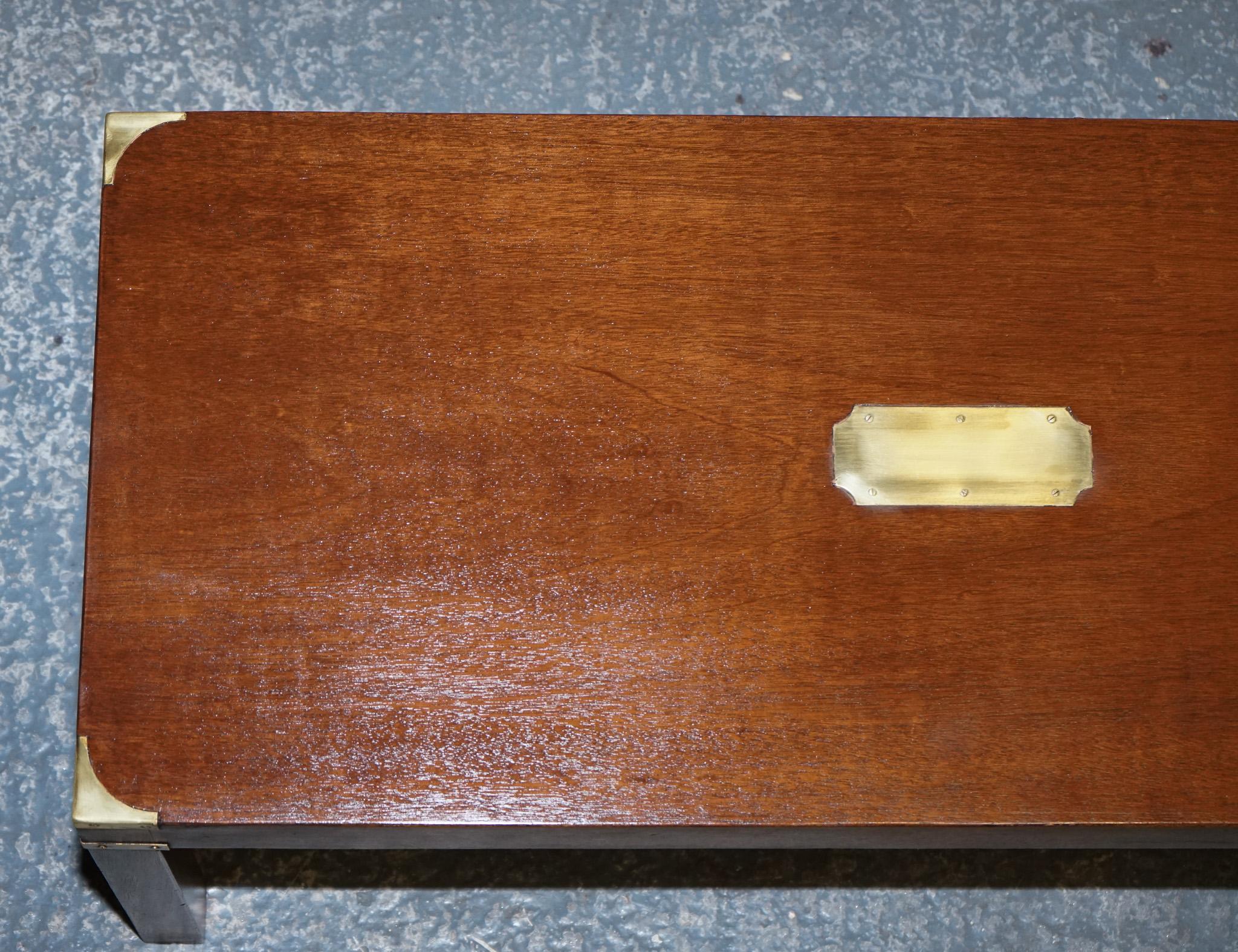RESTORED HARRODS REH KENNEDY MILiTARY CAMPAIGN COFFEE TABLE For Sale 9