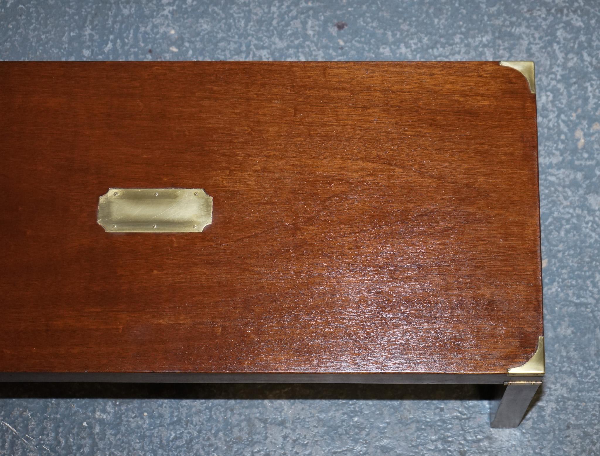 RESTORED HARRODS REH KENNEDY MILiTARY CAMPAIGN COFFEE TABLE For Sale 10