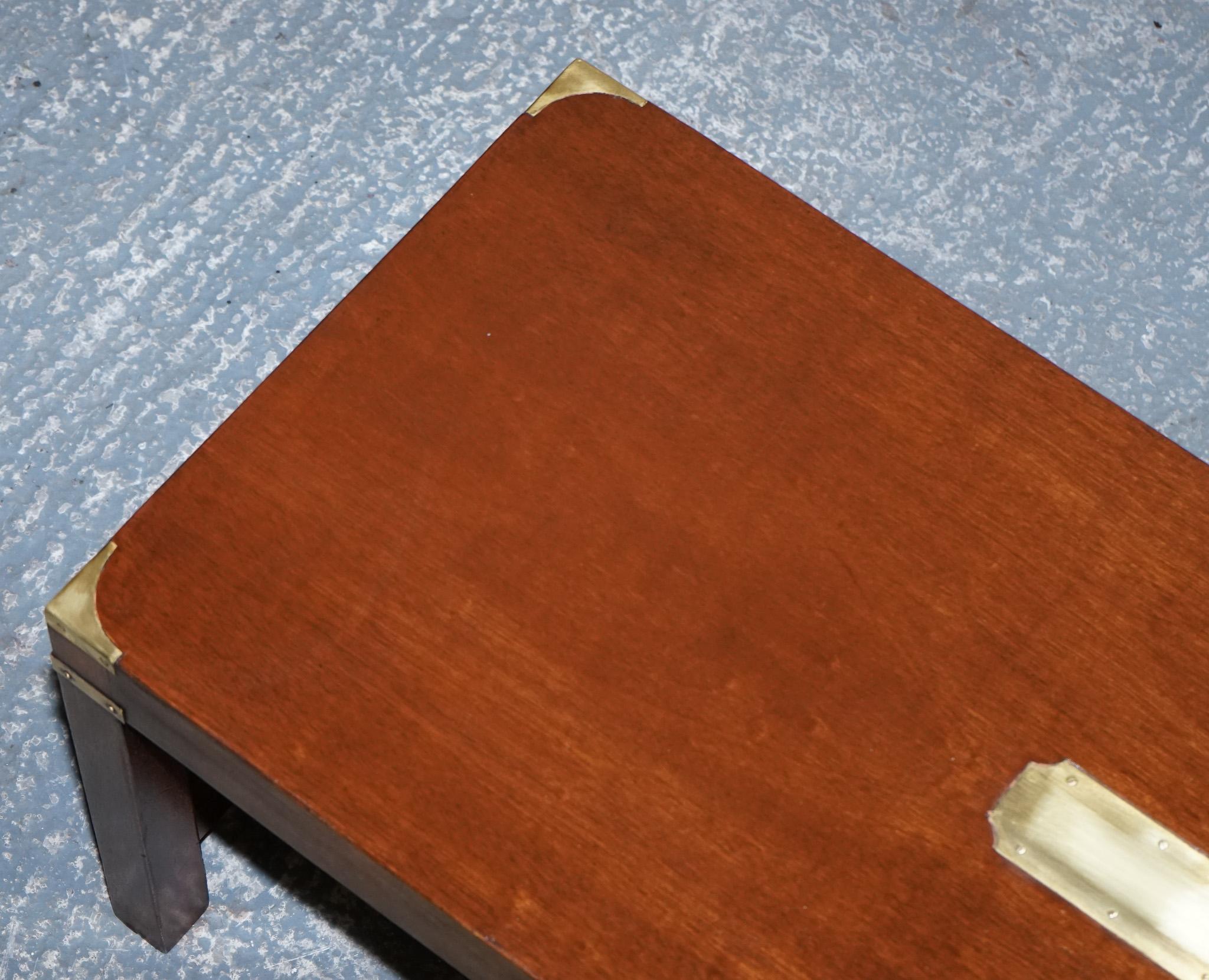 RESTORED HARRODS REH KENNEDY MILiTARY CAMPAIGN COFFEE TABLE For Sale 11