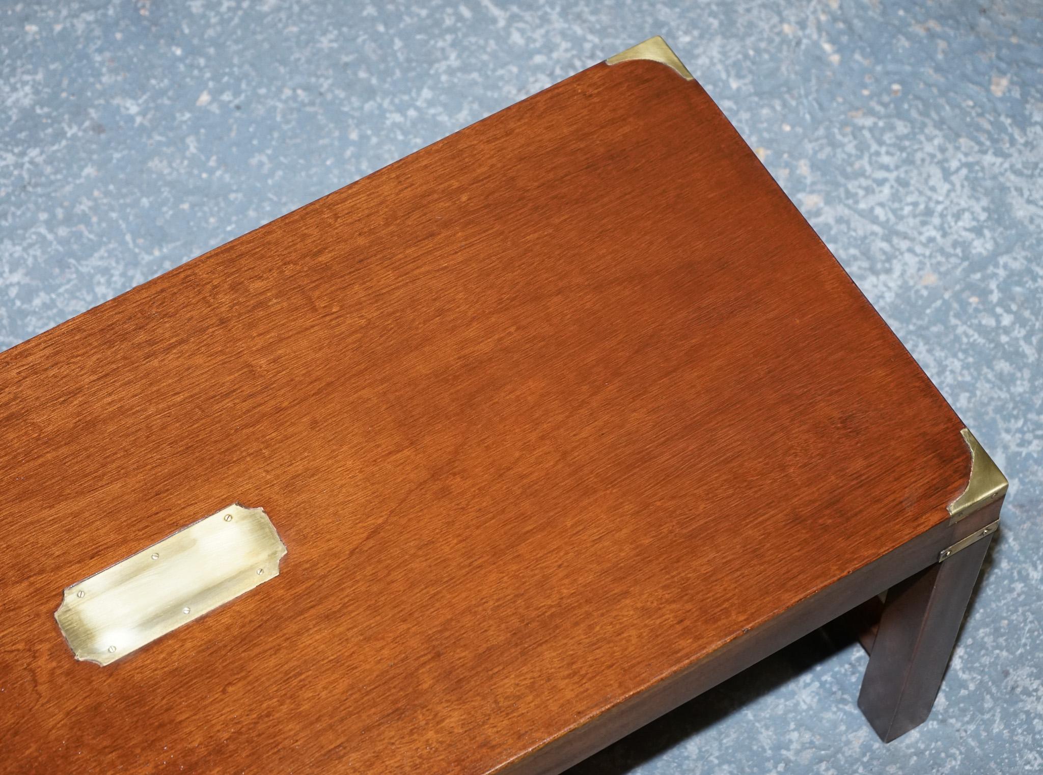 RESTORED HARRODS REH KENNEDY MILiTARY CAMPAIGN COFFEE TABLE For Sale 12