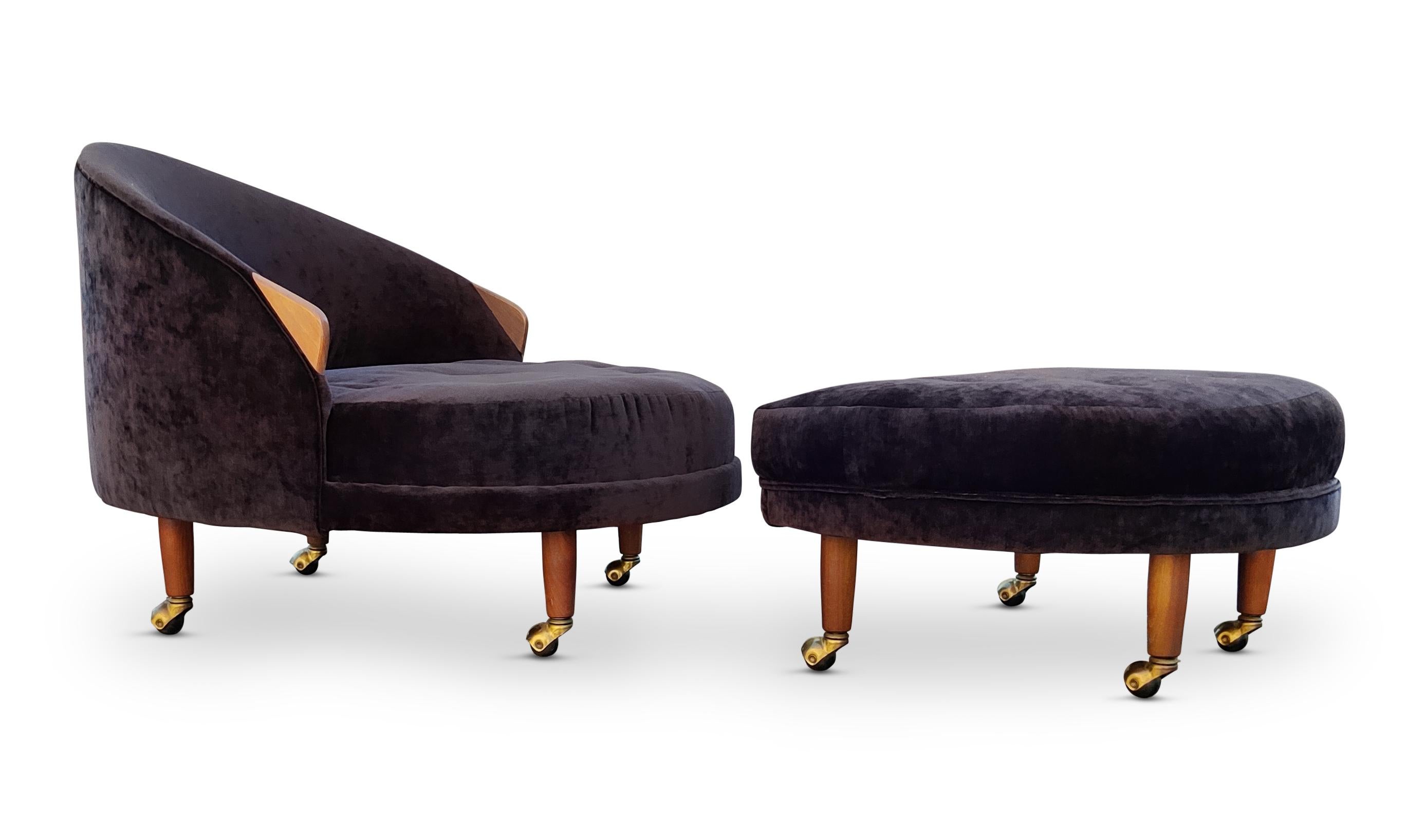 Mid-Century Modern Restored Havana Chair & Ottoman Adrian Pearsall for Craft Associates MCM Classic