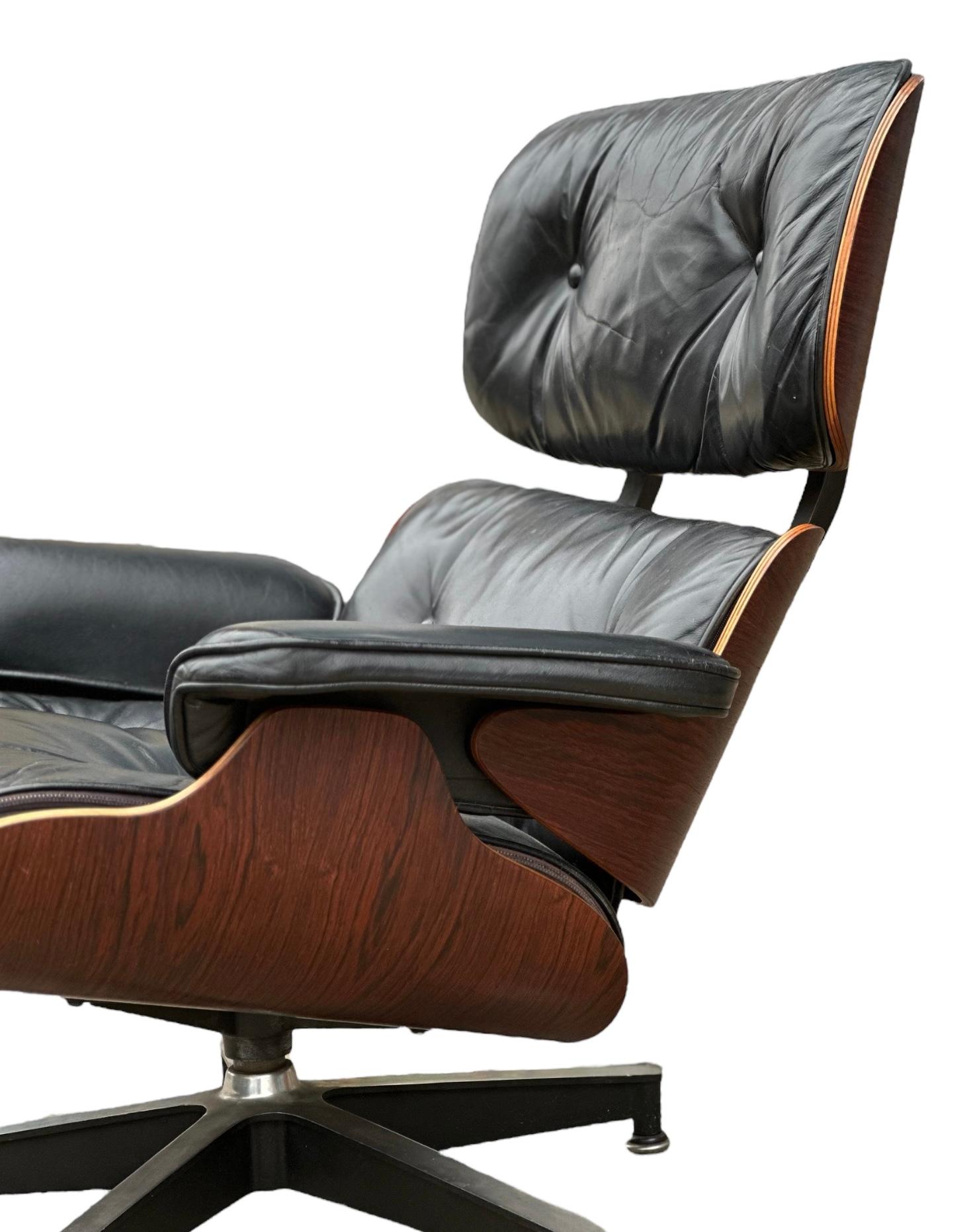 Restored Herman Miller Eames Lounge Chair and Ottoman 3