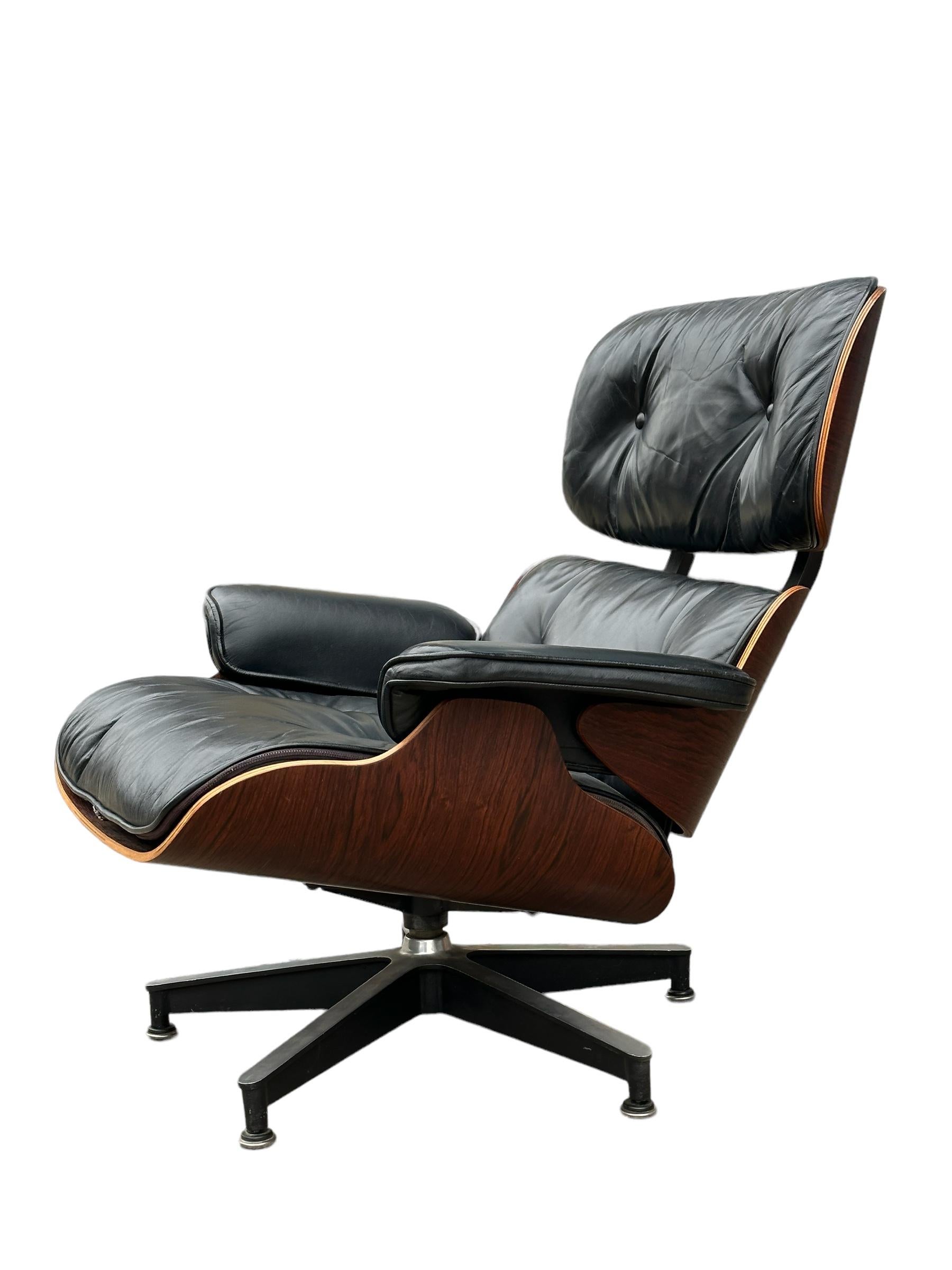 Restored Herman Miller Eames Lounge Chair and Ottoman 1