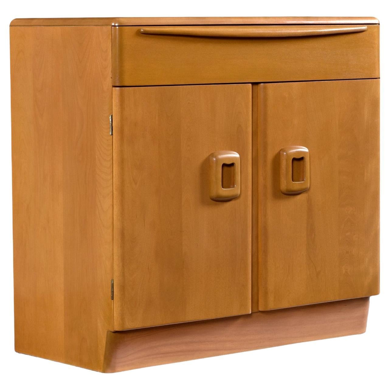 Restored Heywood Wakefield Mid-Century Modern M590 Server or Record Cabinet For Sale