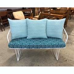 Restored Homecrest Mid-Century Modern Outdoor Patio Loveseat Sofa