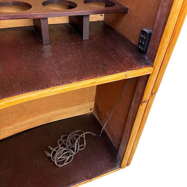Restored Horizontal Stacked Restored Rattan L-shaped Corner Bar w/ Foot Rest For Sale 2