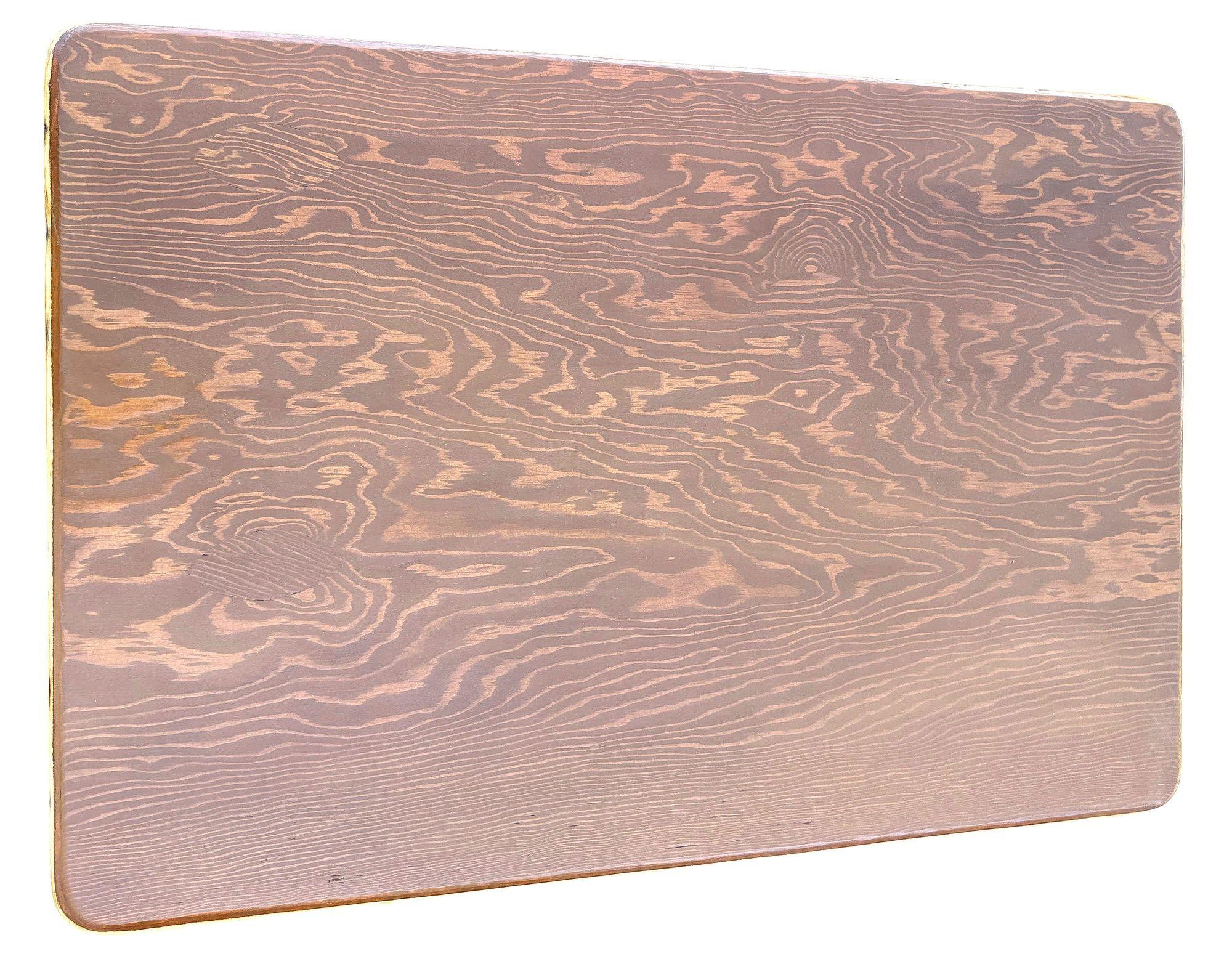 Rotin Table basse en rotin et acajou restaurée en forme de sablier en vente