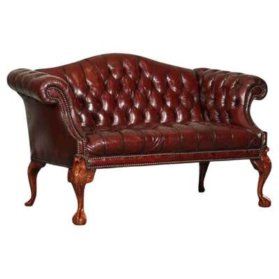 RESTORED WILLIAM IV CIRCA 1830 CHESTERFiELD REGENCY BLUE LEATHER HUMP ...