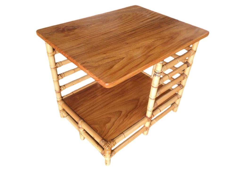 This beautifully restored Paul Frankl style rattan blending style vintage charm with modern comfort. Floating asymmetric 