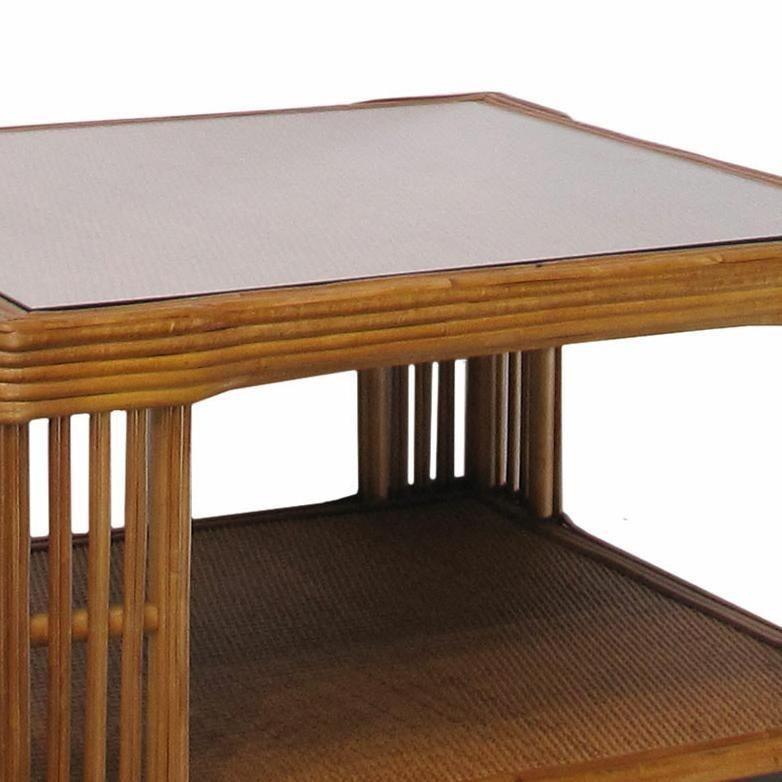 Restored Large Modern Presidents Stick Reed Rattan Nantucket Coffee Table In Excellent Condition For Sale In Van Nuys, CA