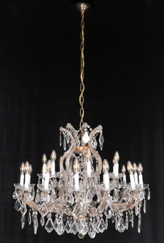 Restored Large Scale Marie Therese Crystal Chandelier