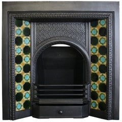 Restored Late 19th Century Victorian Cast Iron Fireplace Insert