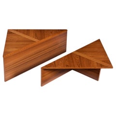 Retro Restored Laurits M Larsen Modular Danish Teak Coffee Table End Table Set