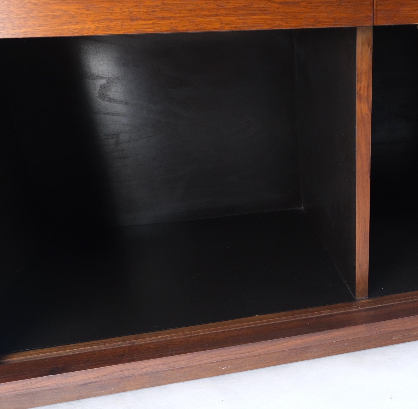 Restored Lift Top Turn Table Record Cabinet Credenza Tambour Door Compartment 4