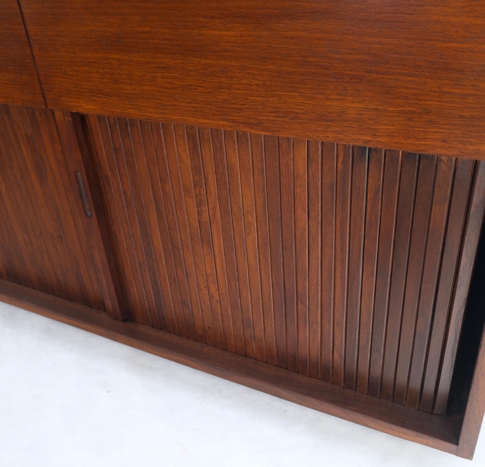 American Restored Lift Top Turn Table Record Cabinet Credenza Tambour Door Compartment