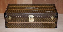 Restored Louis Vuitton 1920 Col Victor Jones 14th King Hussars Steamer Trunk