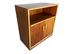 Restored Mahogany & Rattan Cabinet W/ Cubby Space