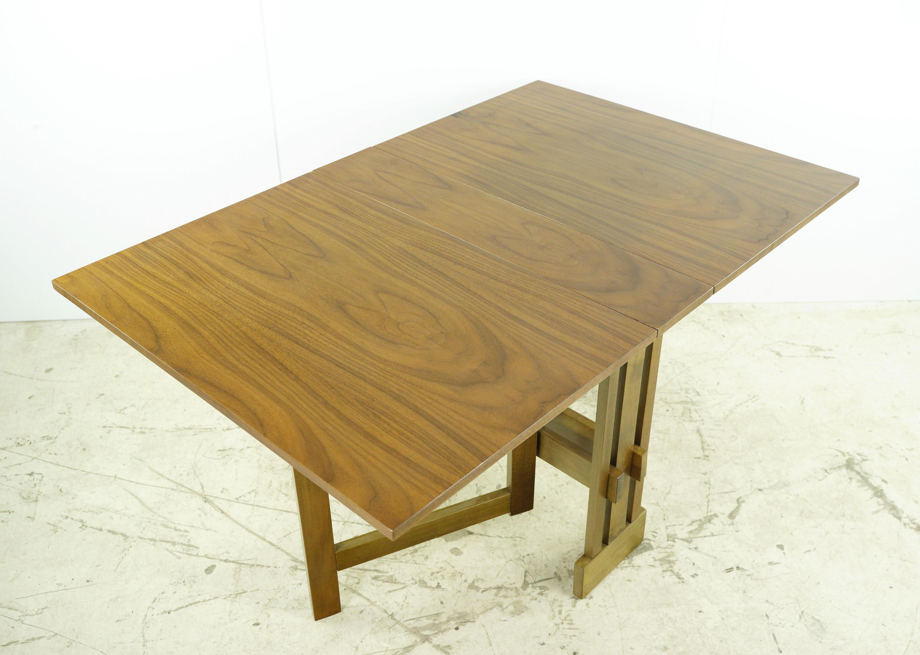 Restored Maple Drop Leaf Fold Up Dining Room Table For Sale 5