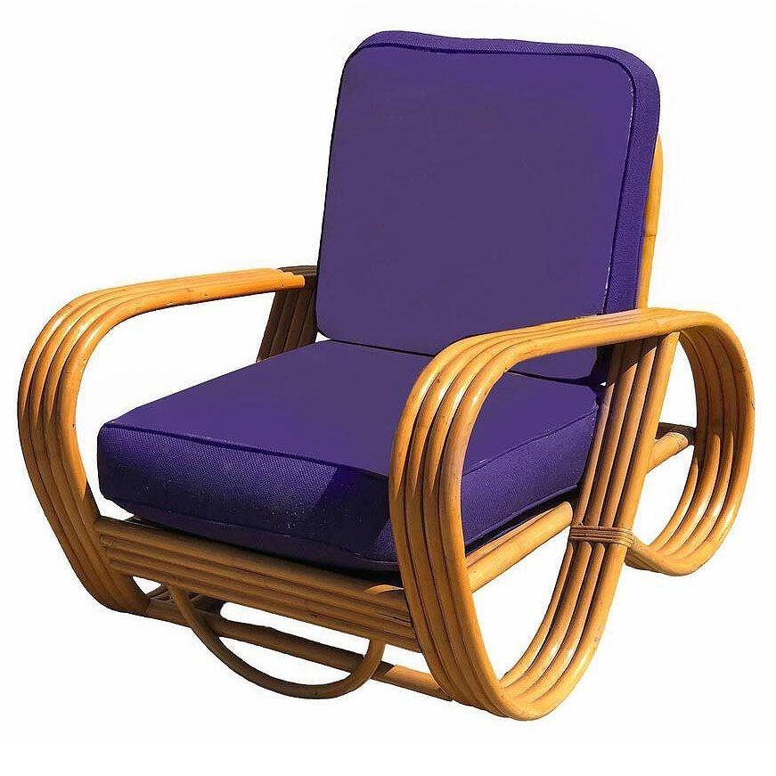 Mid-Century Modern Ensemble salon en rotin 4 brins Pretzel inversé restauré Canapé et chaise longue MCM en vente
