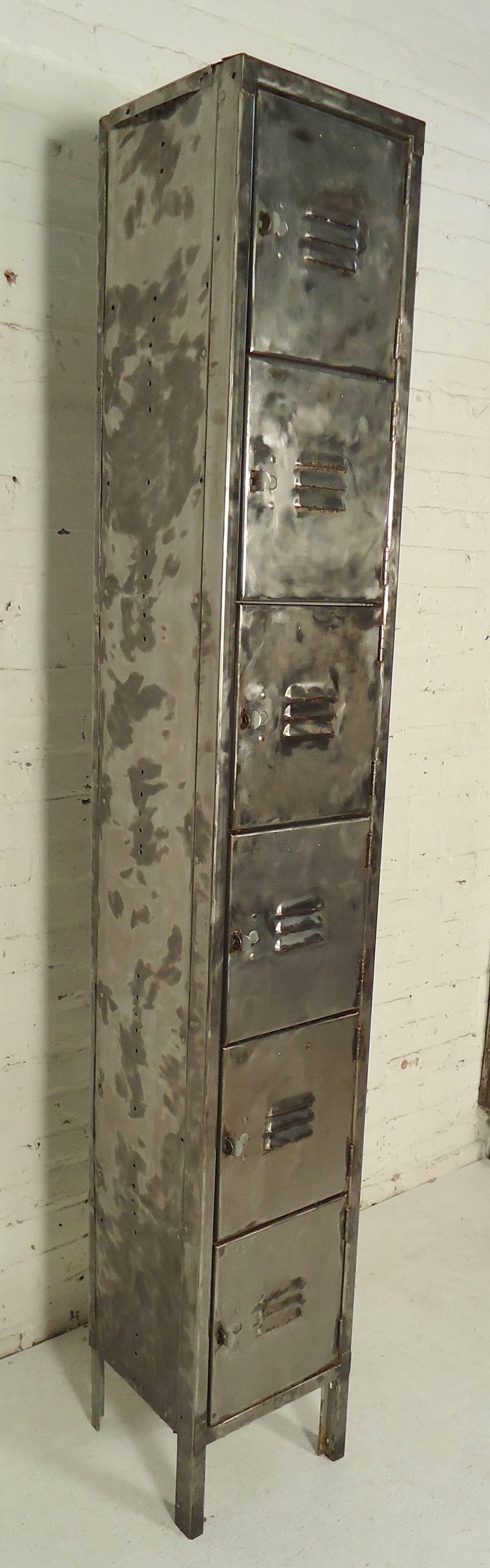 Tall locker unit with six cubbies for storage. Locker has been given a bare metal style finish.

(Please confirm item location NY or NJ with dealer).
 