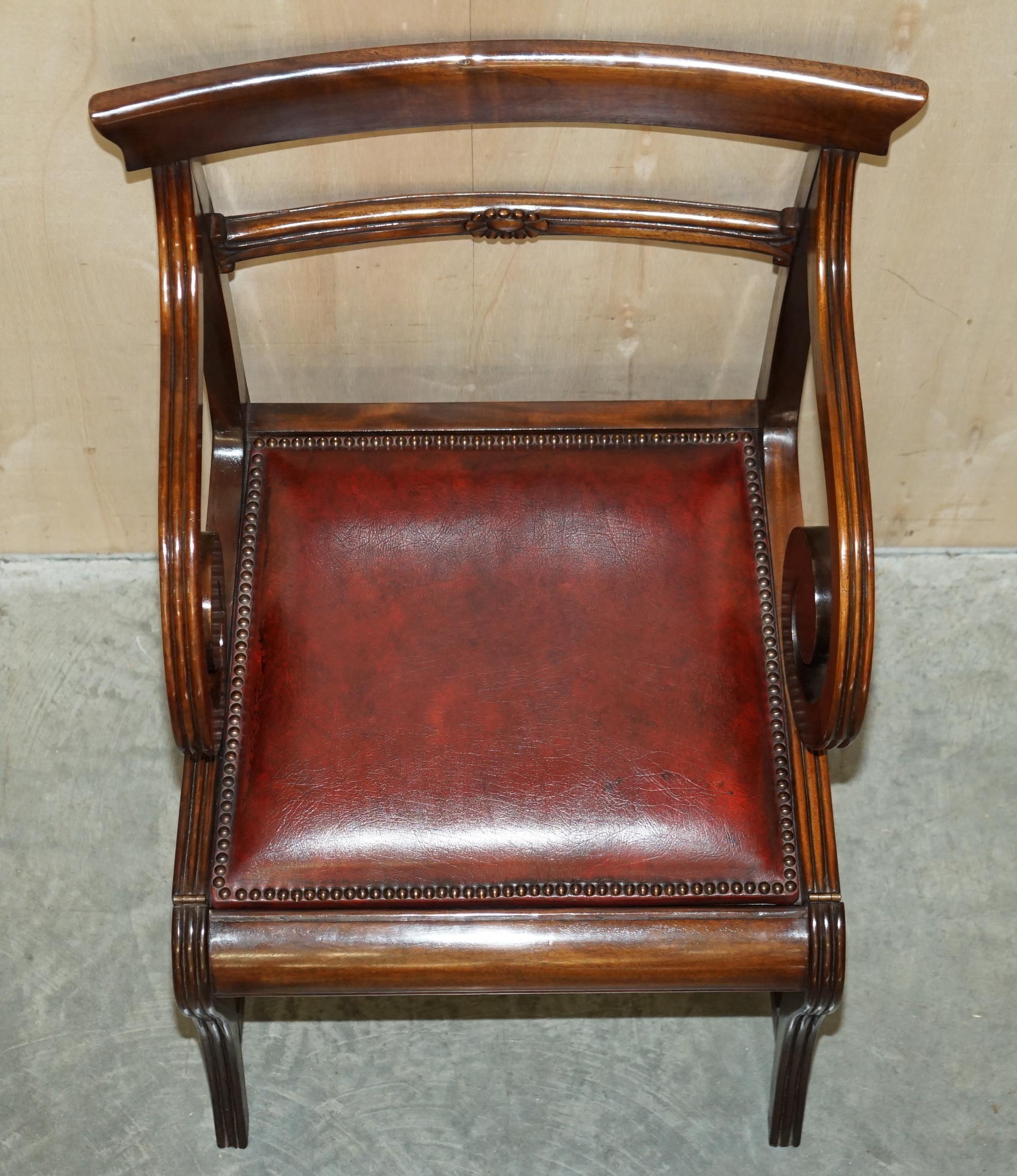 Restored Metamorphic Antique Regency Armchair to Library Steps Gillows Lancaster For Sale 3