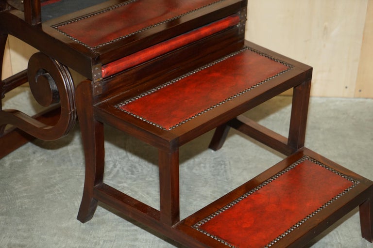 Restored Metamorphic Antique Regency Armchair to Library Steps Gillows ...