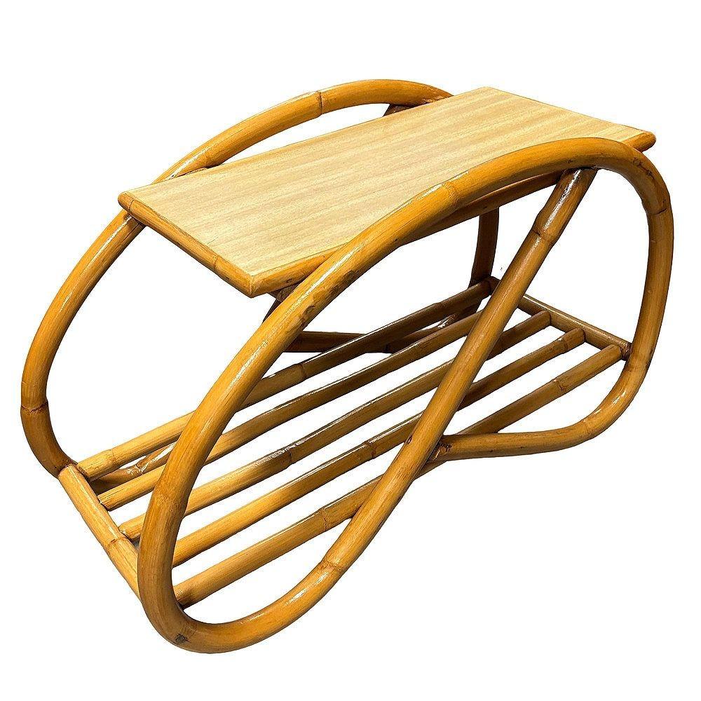 Restored Mid-century 3/4 Pretzel Rattan & Formica 