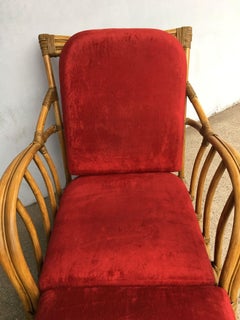 Restored Mid Century Chaise Lounge Outdoor Patio Chair, Pair