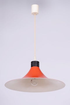 Lámpara de araña restaurada de mediados de siglo, diseñada por H. Guzzini para Meblo, de aluminio, Italia, década de los 70