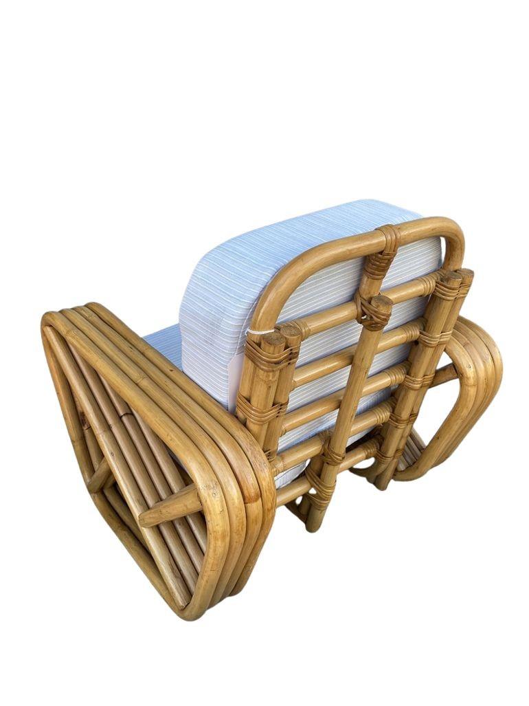 Chaise longue en rotin à 4 brins, restaurée, Child Child Size, Pai en vente 1