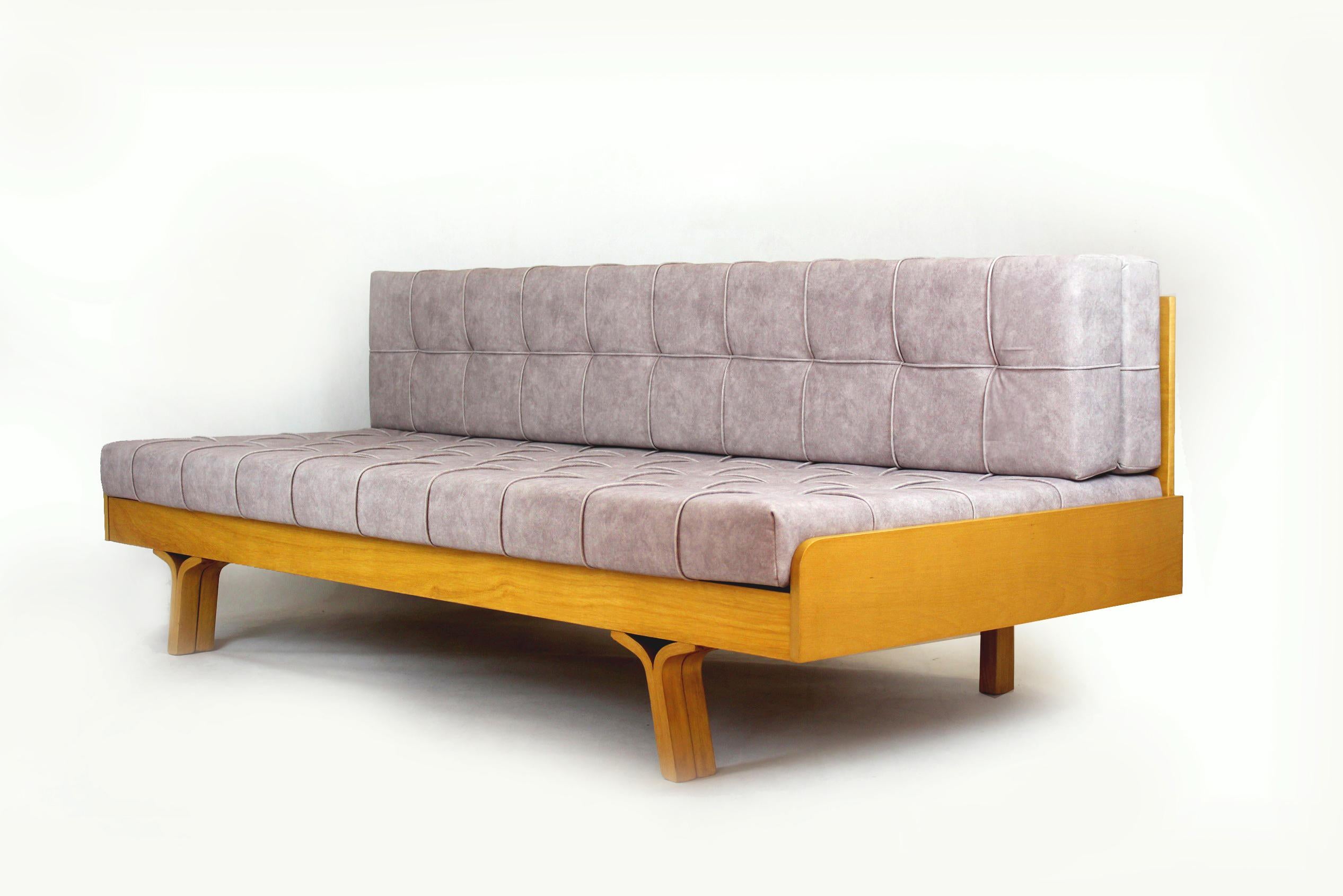 Restored Mid-Century Convertible Sofa by Ludvik Volak for Holesov, 1960s 4